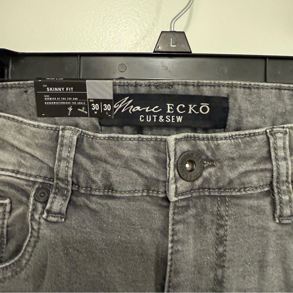Marc Ecko Men's Cut & Sew Charcoal Slim Jeans Size 30x30 Street Wear Grunge - Picture 7 of 7